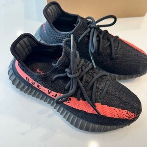Yeezy Black and Red Sneakers